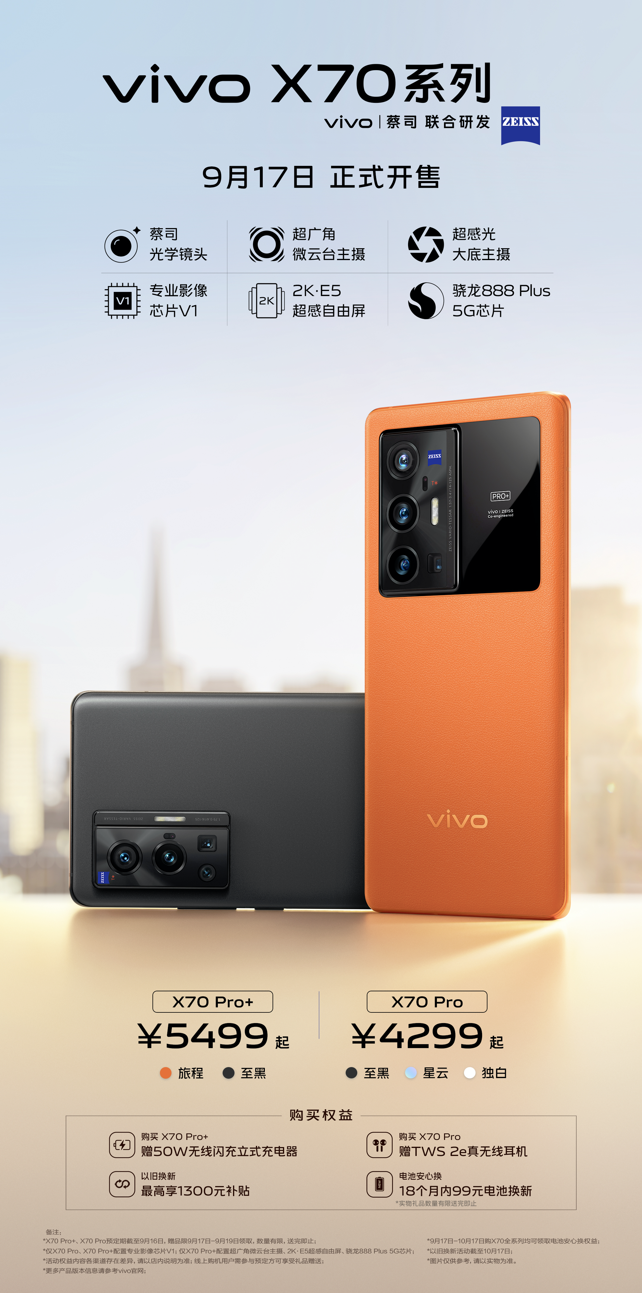 影像实力大幅提升，vivo X70系列开售了