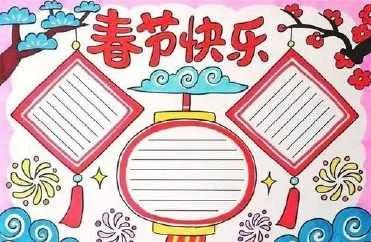 牛年春节--手抄报模板(内容及文字资料)